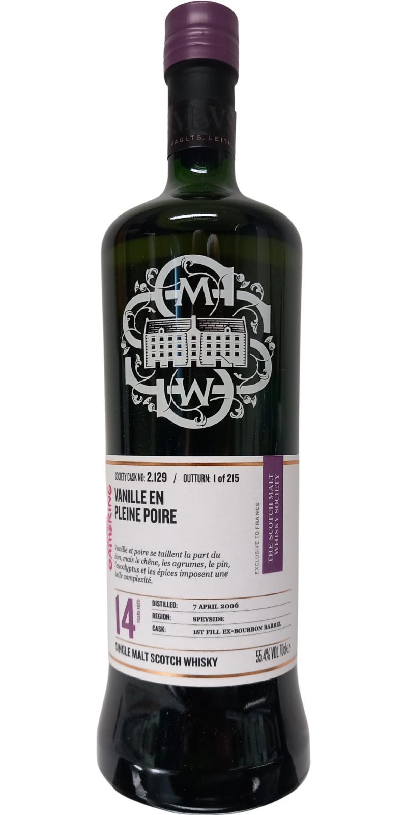 Glenlivet 2006 SMWS 2.129  Vanille en pleine poire