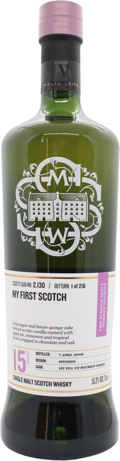 Glenlivet 2006 SMWS 2.130  My first Scotch