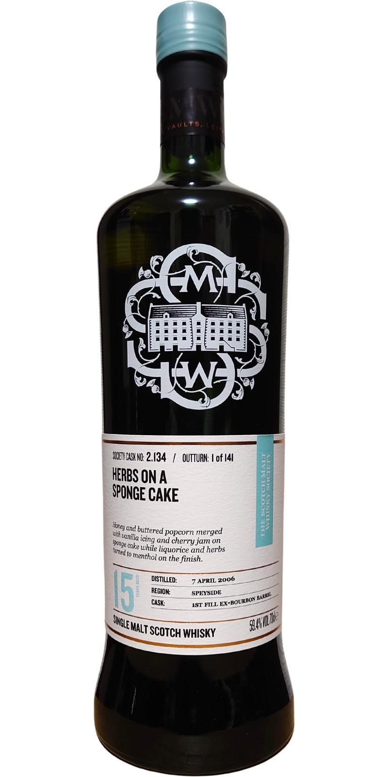 Glenlivet 2006 SMWS 2.134  Herbs on a sponge cake