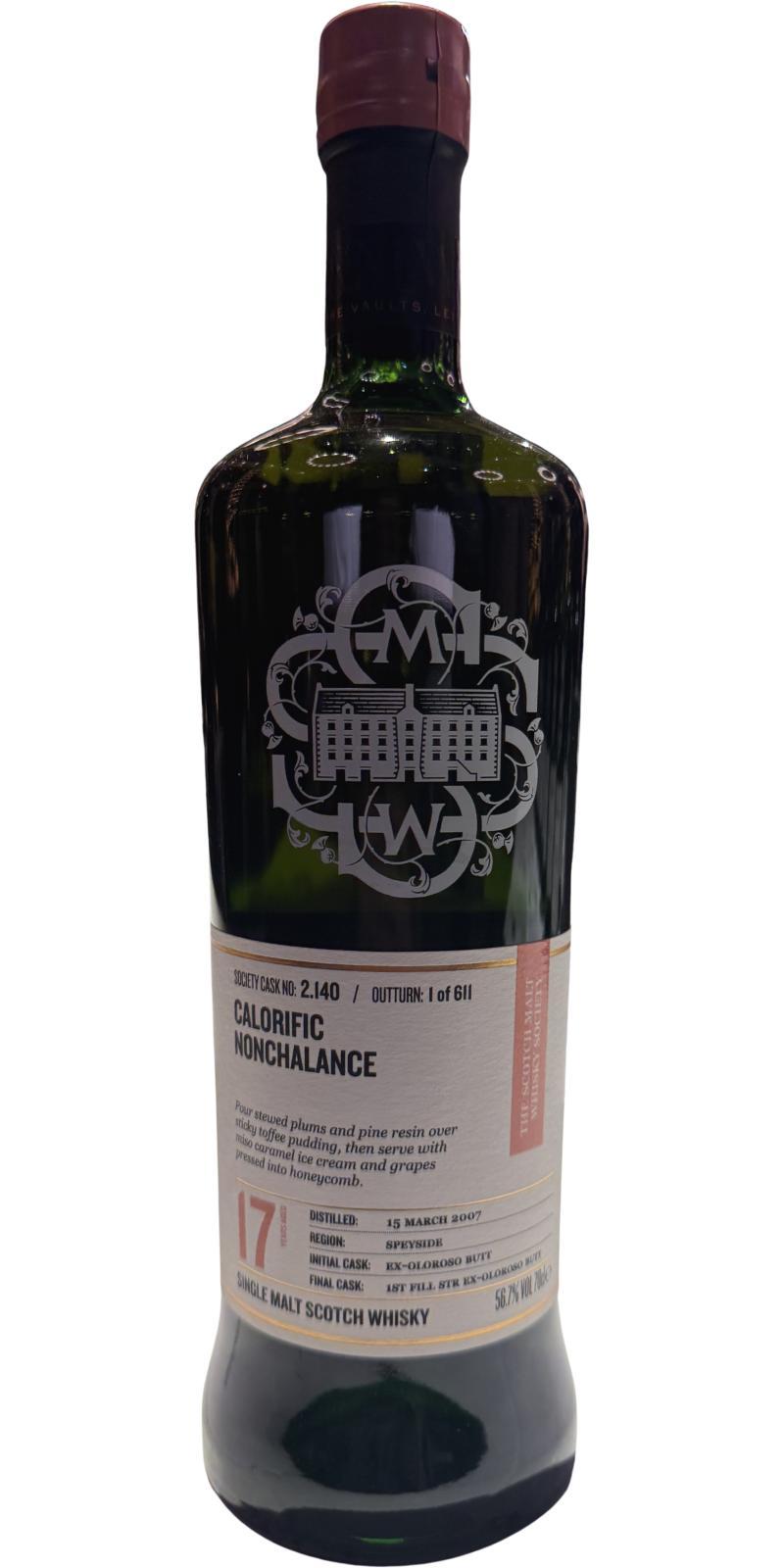 Glenlivet 2007 SMWS 2.140  Calorific nonchalance