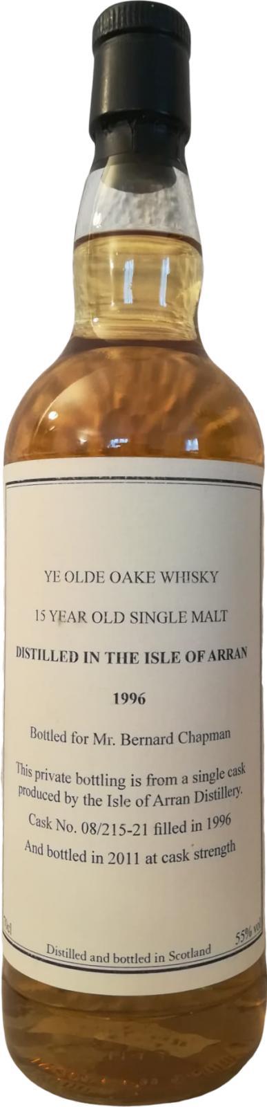 Arran 1996 Private Bottling - Ye Olde Oake Whisky