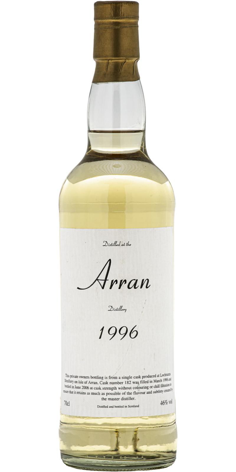 Arran 1996 Private Cask Bottling