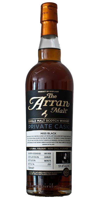 Arran 1997 Private Cask - Miss Black