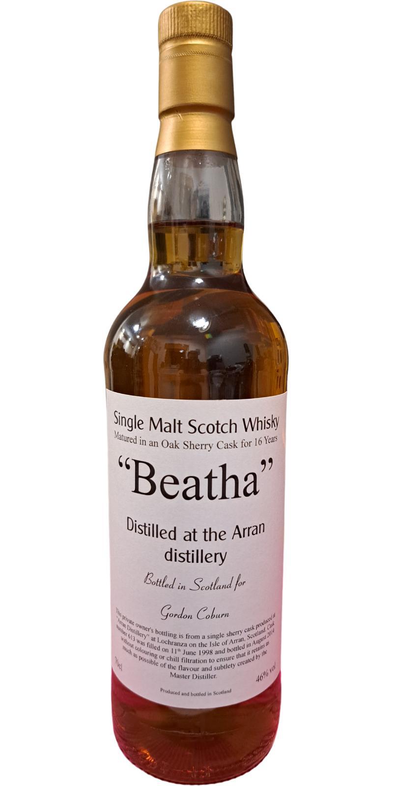 Arran 1998 - Beatha Private Owner's Bottling