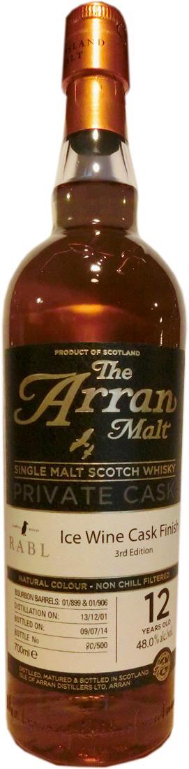 Arran 2001 Ice Wine Cask Finish - 3rd Edition Private Cask