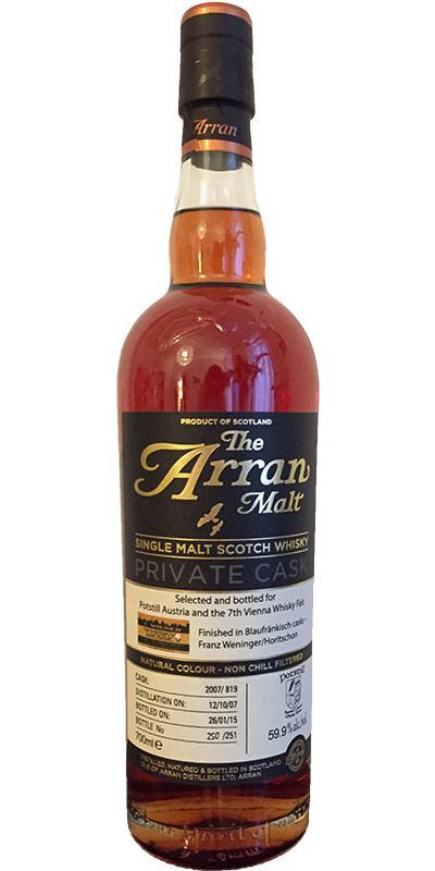 Arran 2007 Private Cask - Potstill Edition