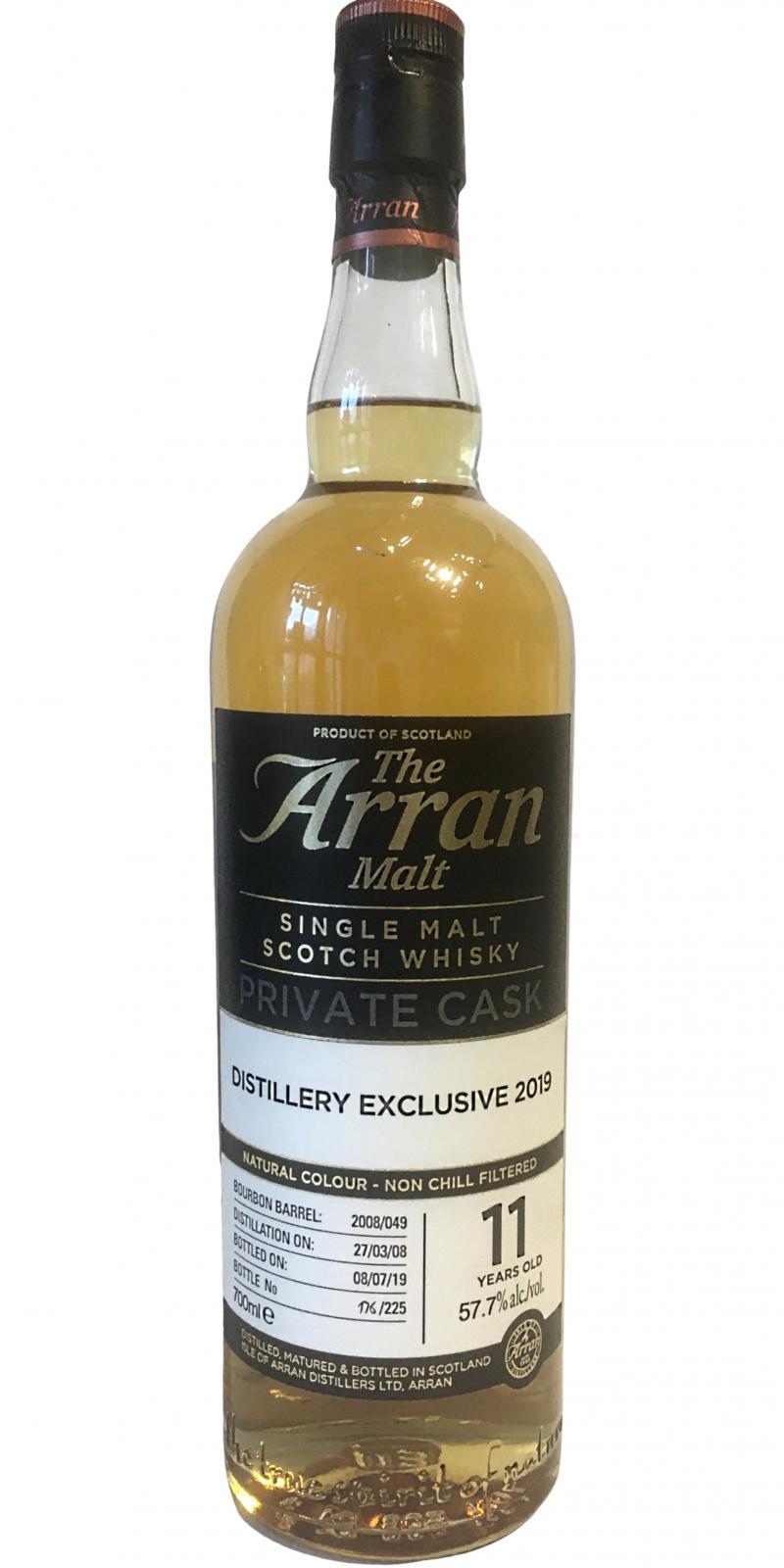 Arran 2008 Private Cask - Distillery Exclusive