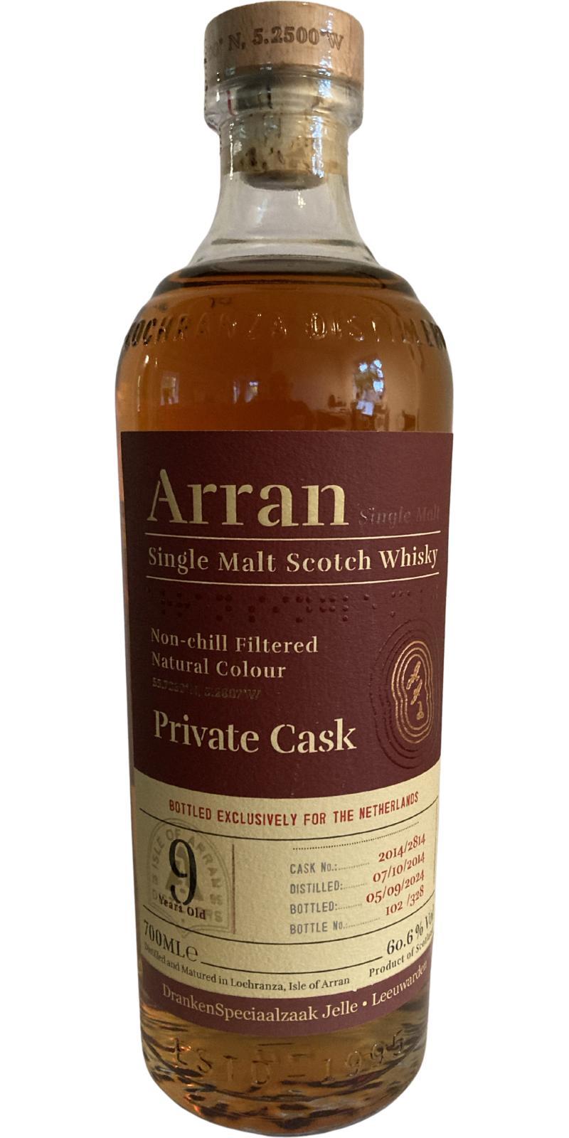 Arran 2014 Private Cask Bottling