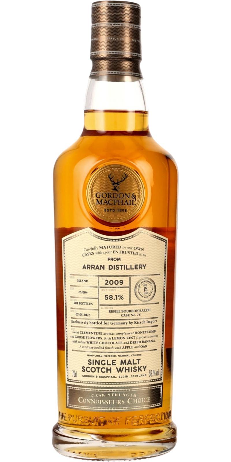 Arran 2009 GM Connoisseurs Choice - Cask Strength
