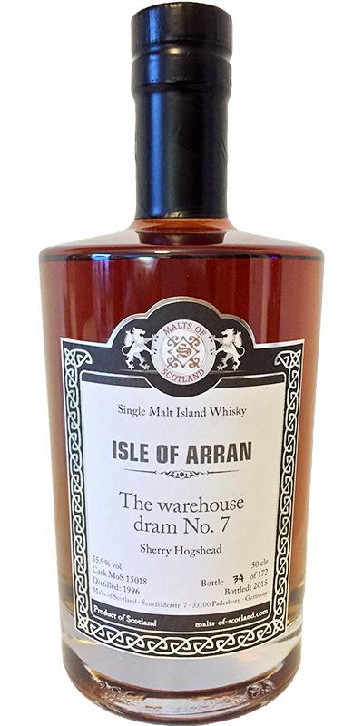Arran 1996 MoS The warehouse dram No. 7
