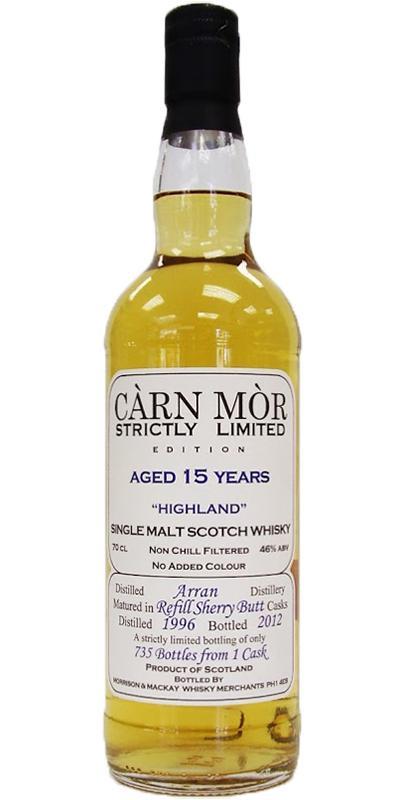 Arran 1996 MMcK Càrn Mòr - Strictly Limited Edition