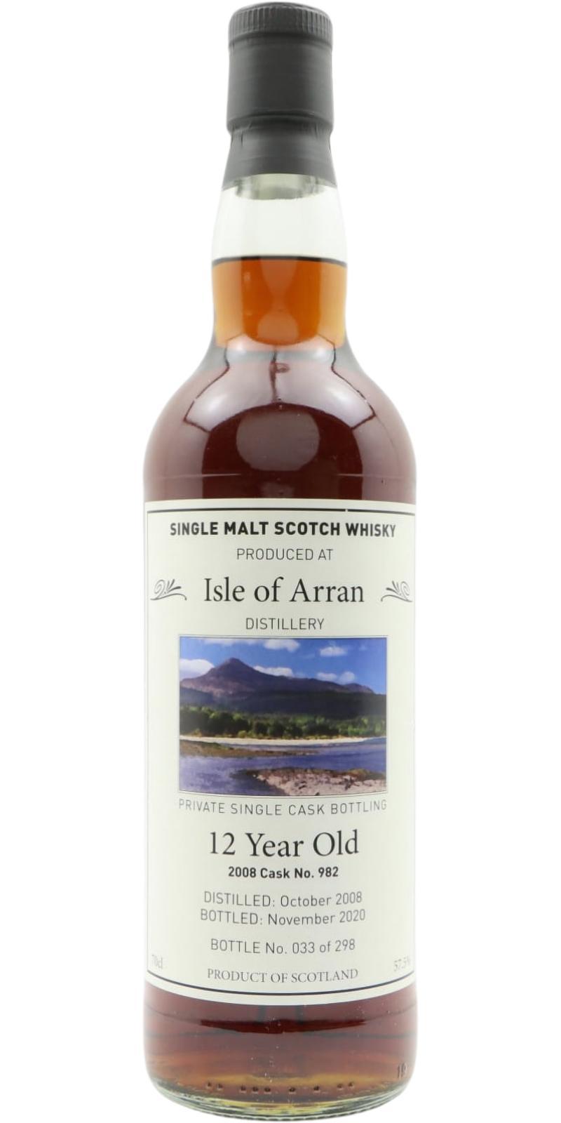 Arran 2008 UD Private single cask bottling