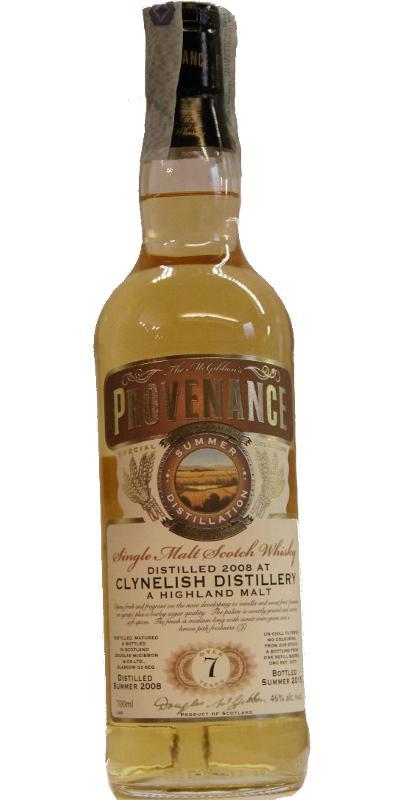 Clynelish 2008 McG McGibbon's Provenance