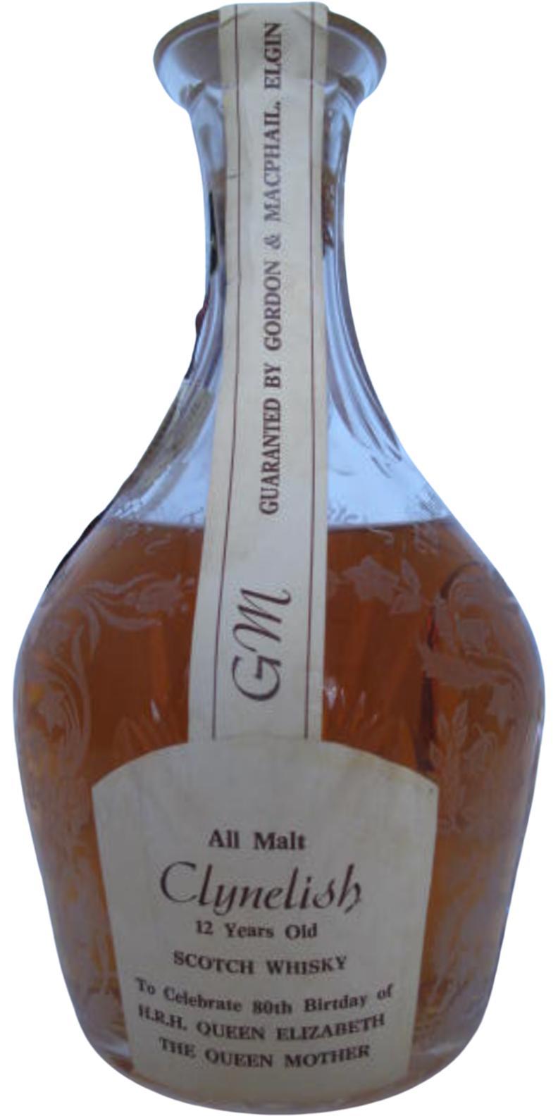 Clynelish 12-year-old GM All Malt Scotch Whisky - Crystal Decanter