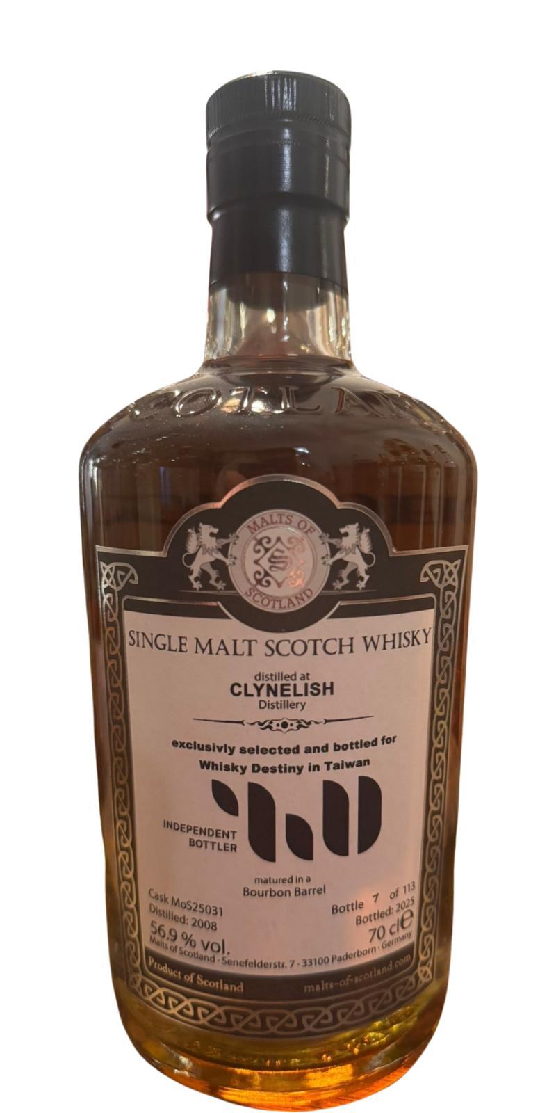 Clynelish 2008 MoS