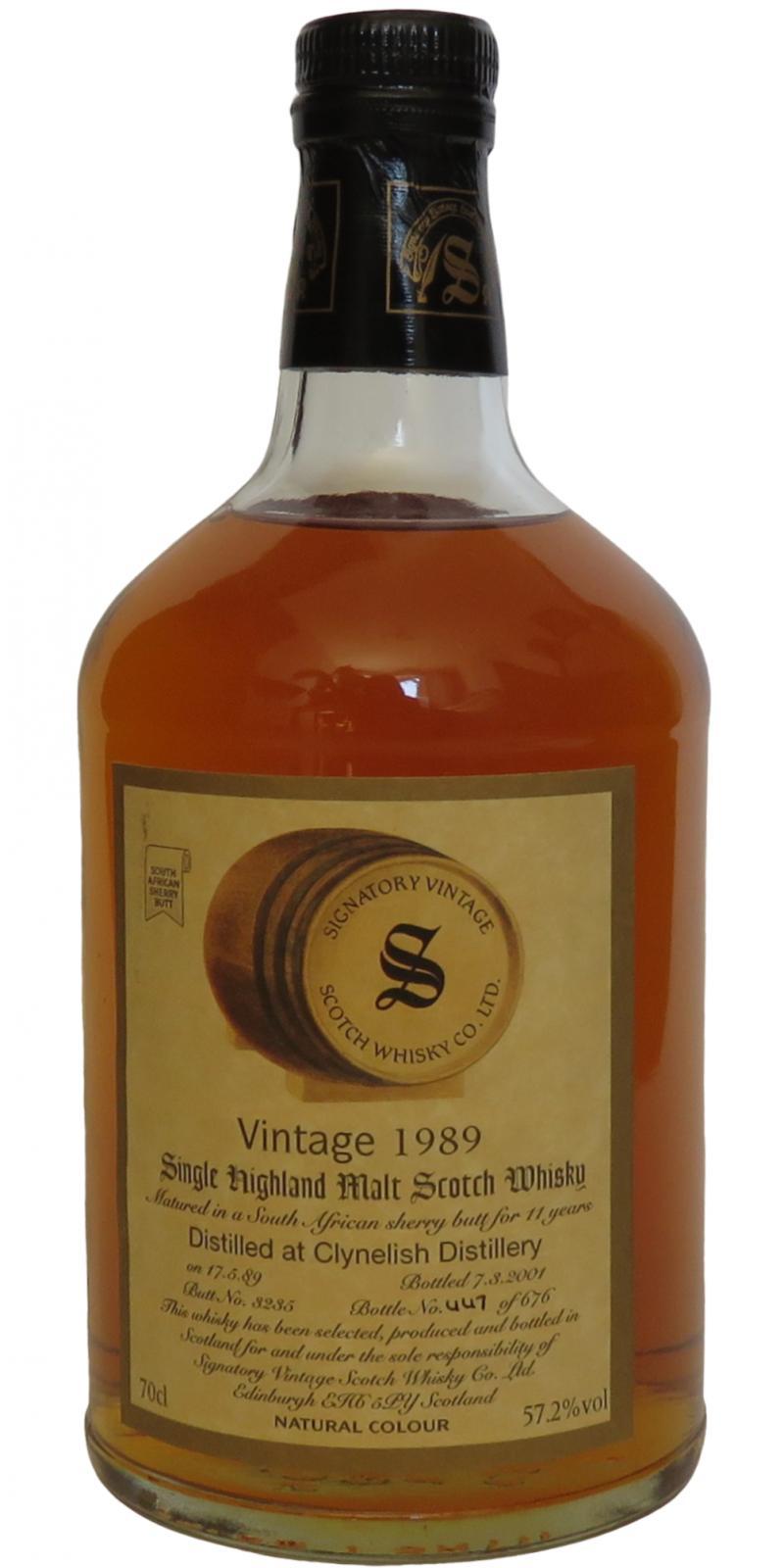Clynelish 1989 SV Vintage Collection - Dumpy