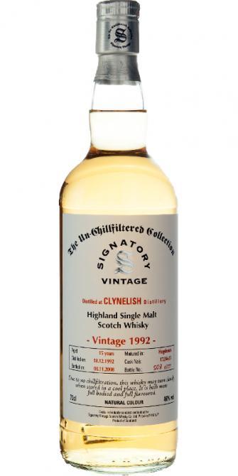 Clynelish 1992 SV The Un-Chillfiltered Collection