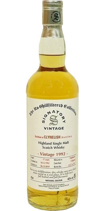 Clynelish 1992 SV The Un-Chillfiltered Collection
