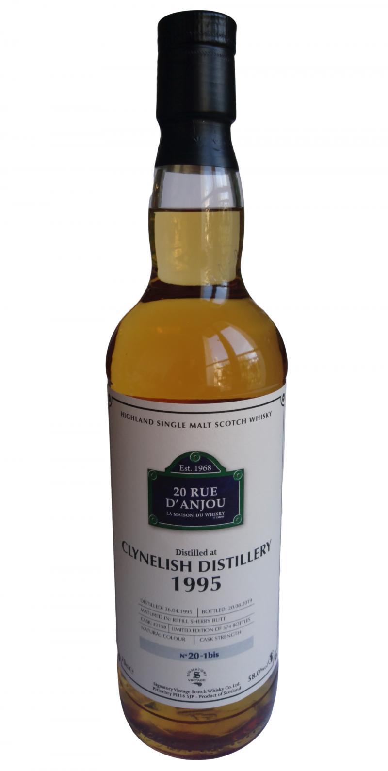 Clynelish 1995 SV 20 Rue d'Anjou