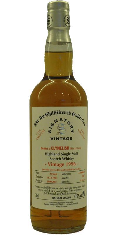 Clynelish 1996 SV The Un-Chillfiltered Collection