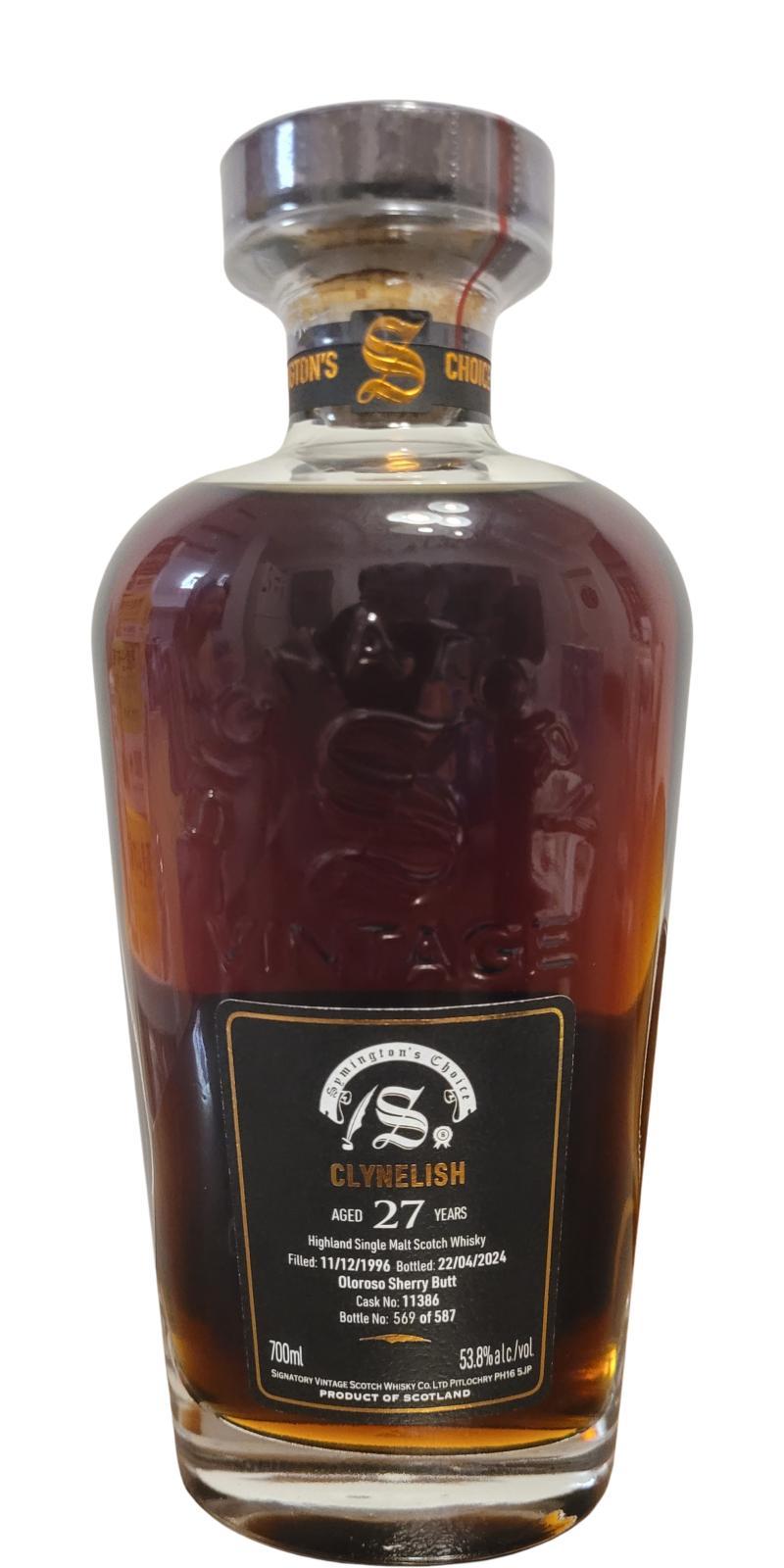 Clynelish 1996 SV Cask Strength Collection - Symington’s Choice