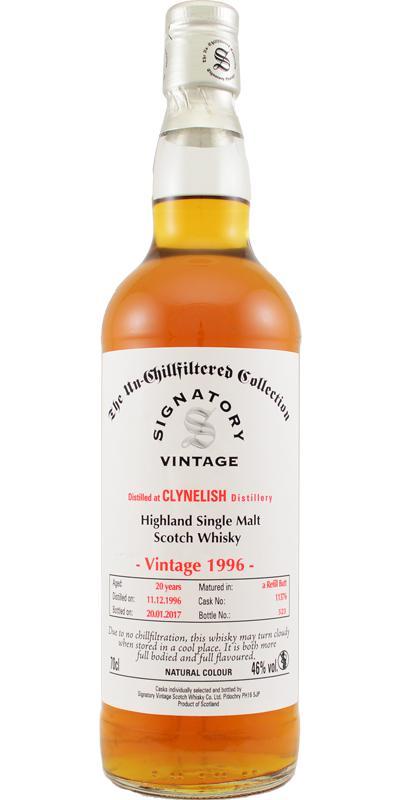 Clynelish 1996 SV The Un-Chillfiltered Collection