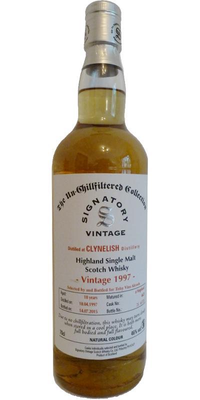 Clynelish 1997 SV The Un-Chillfiltered Collection