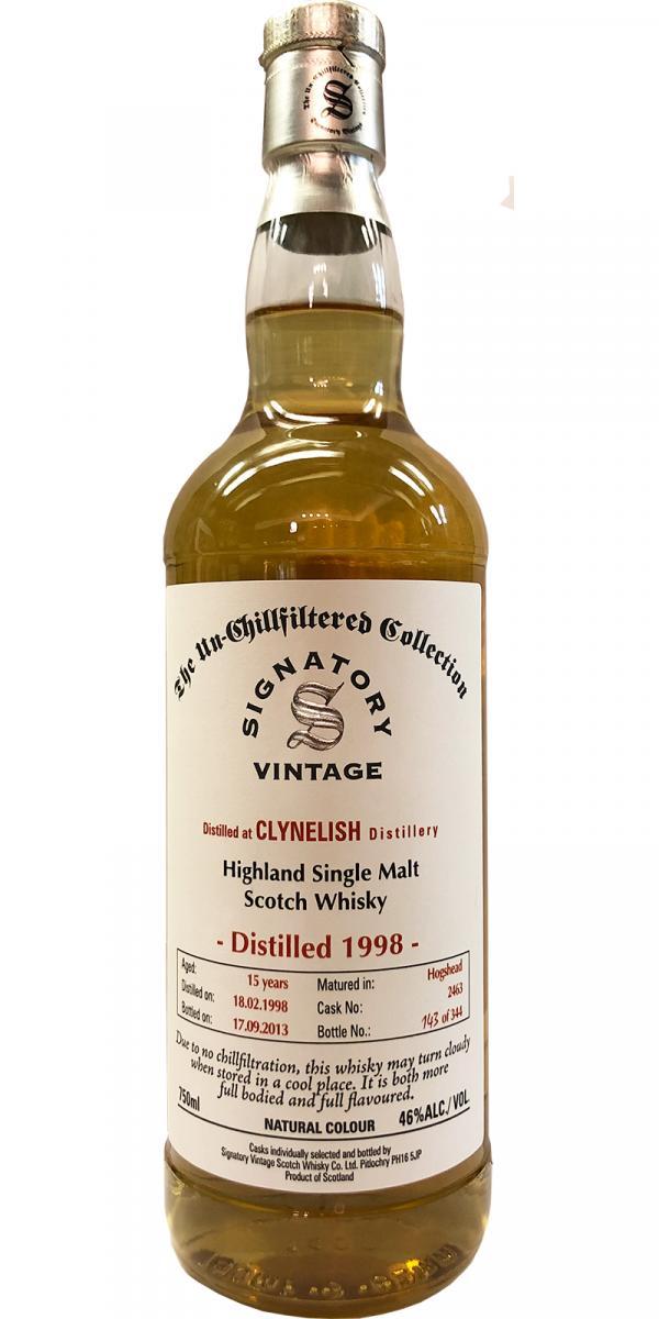 Clynelish 1998 SV The Un-Chillfiltered Collection