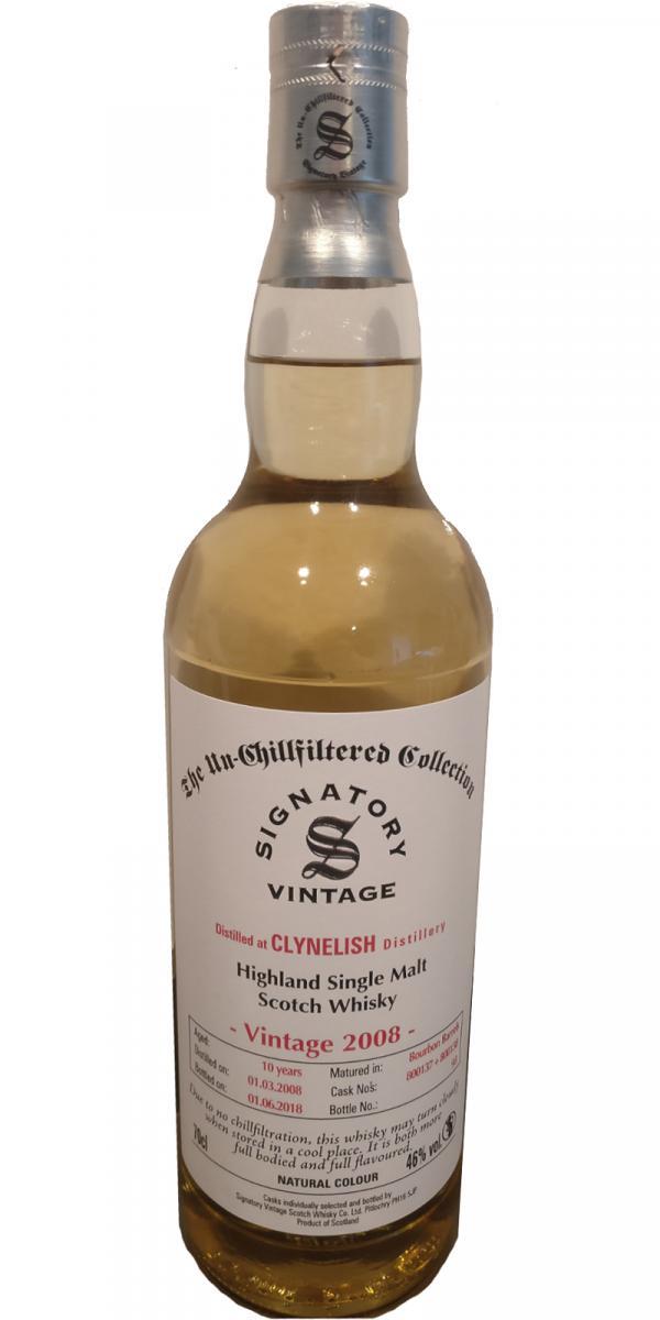 Clynelish 2008 SV The Un-Chillfiltered Collection