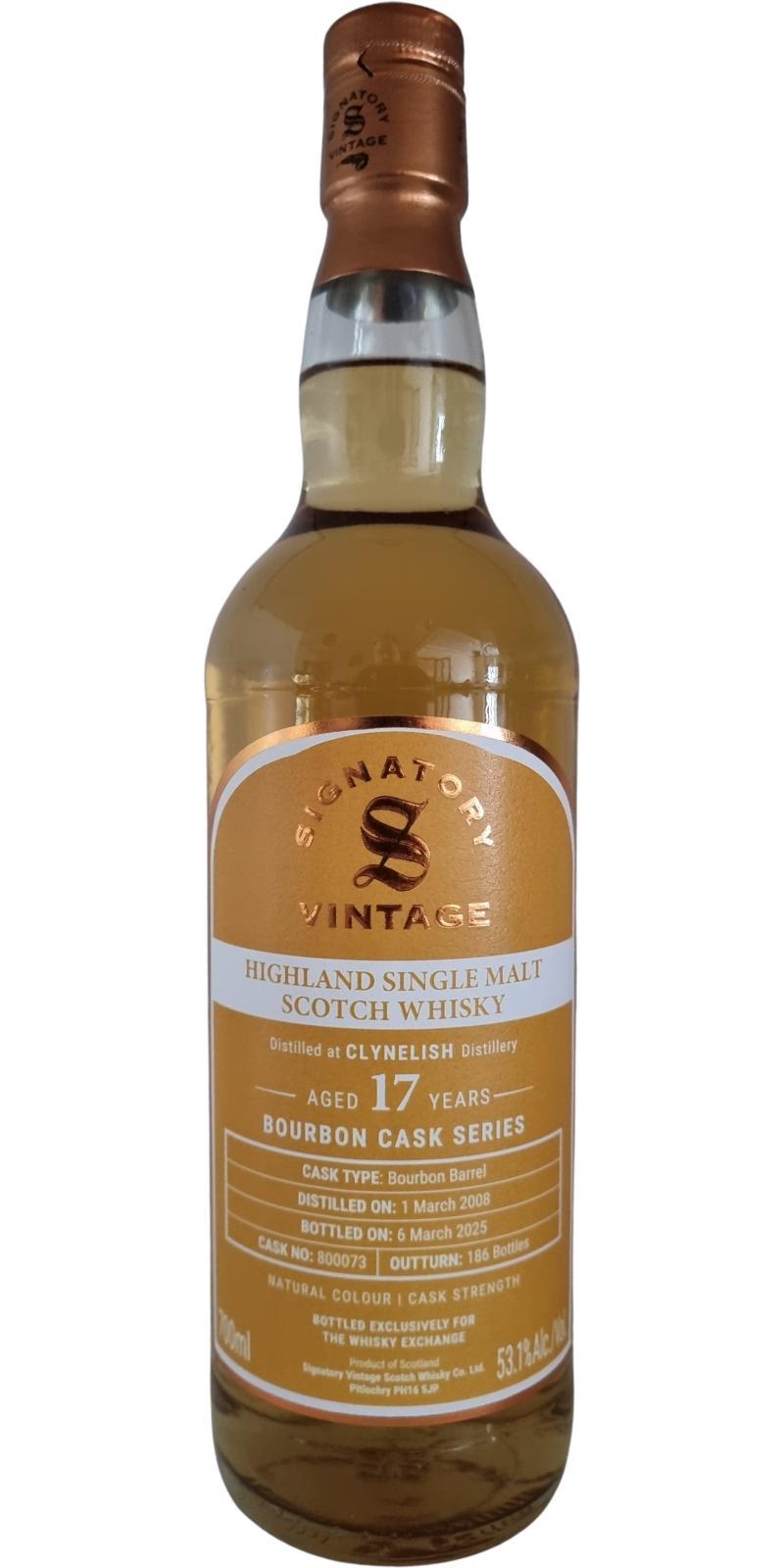 Clynelish 2008 SV Bourbon Cask Series