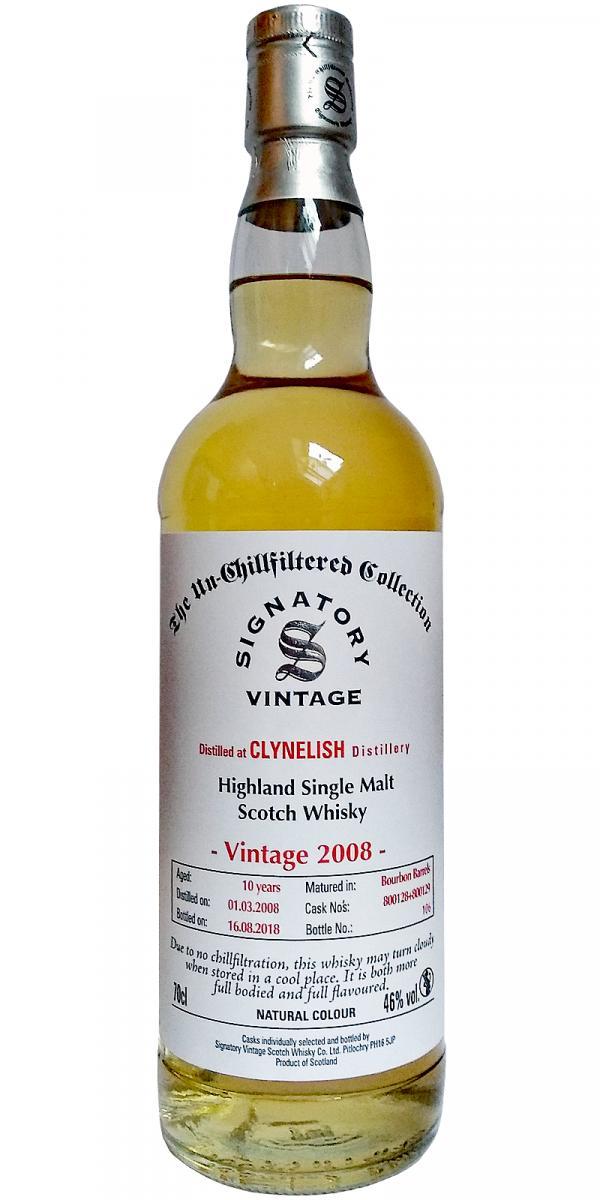 Clynelish 2008 SV The Un-Chillfiltered Collection