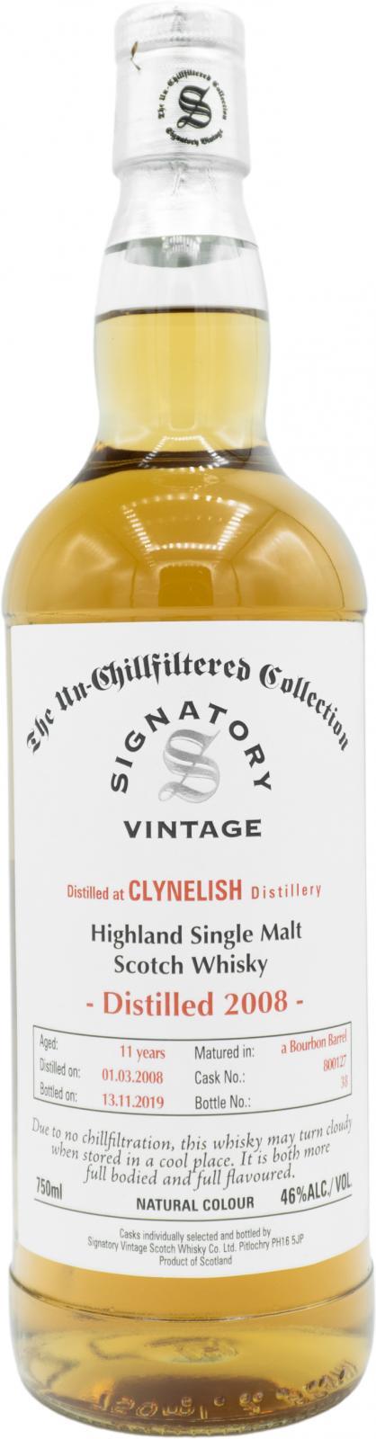Clynelish 2008 SV The Un-Chillfiltered Collection