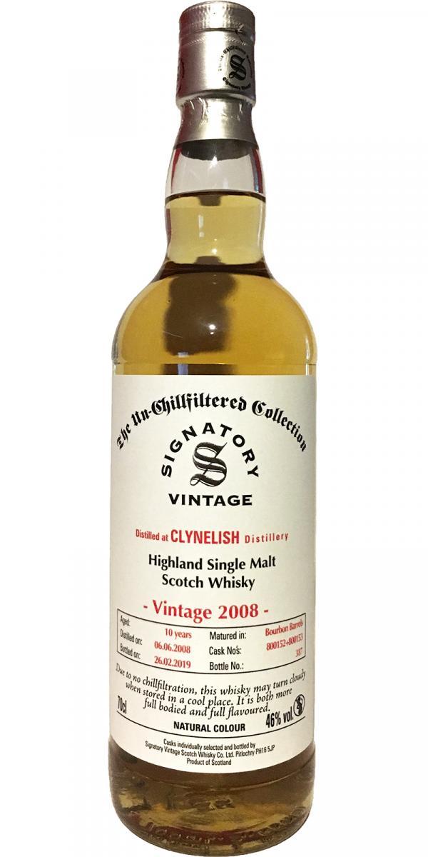 Clynelish 2008 SV The Un-Chillfiltered Collection