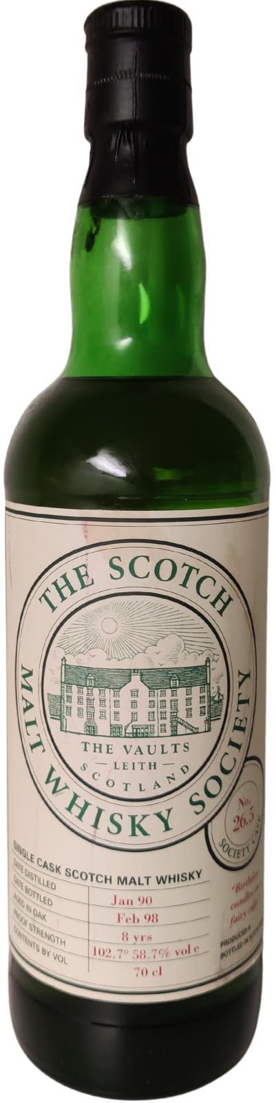 Clynelish 1990 SMWS 26.5 Birthday candles on a fairy cake