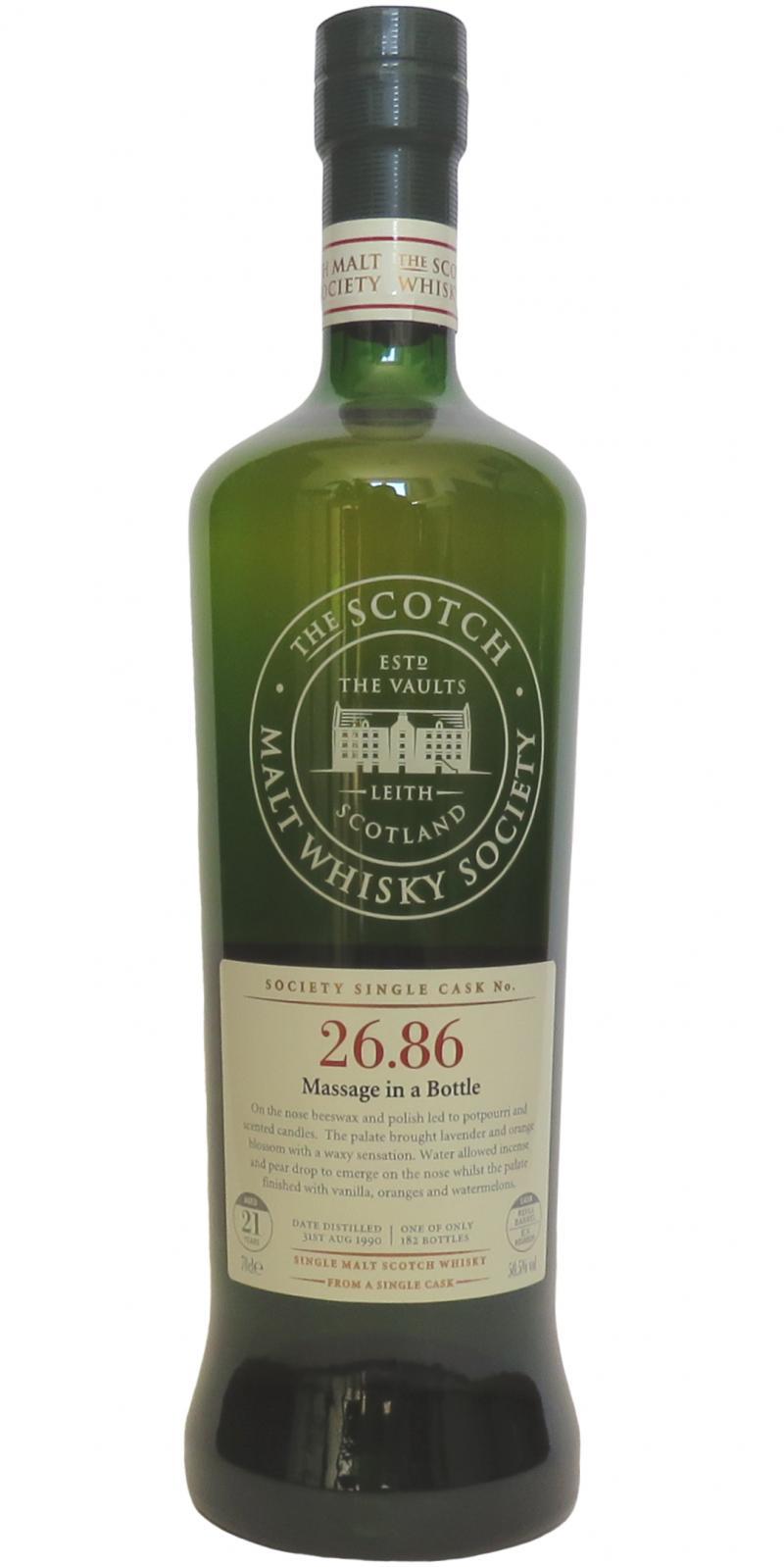Clynelish 1990 SMWS 26.86 Massage in a Bottle