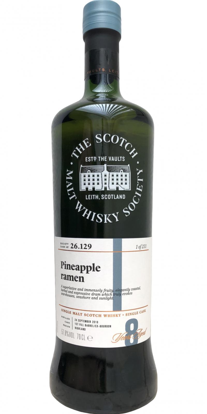 Clynelish 2010 SMWS 26.129 Pineapple ramen