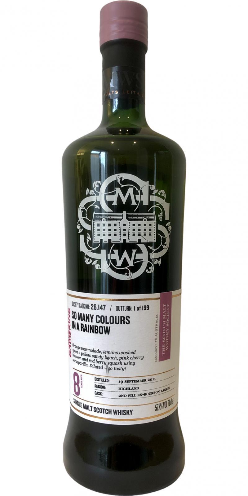 Clynelish 2011 SMWS 26.147 So many colours in a rainbow