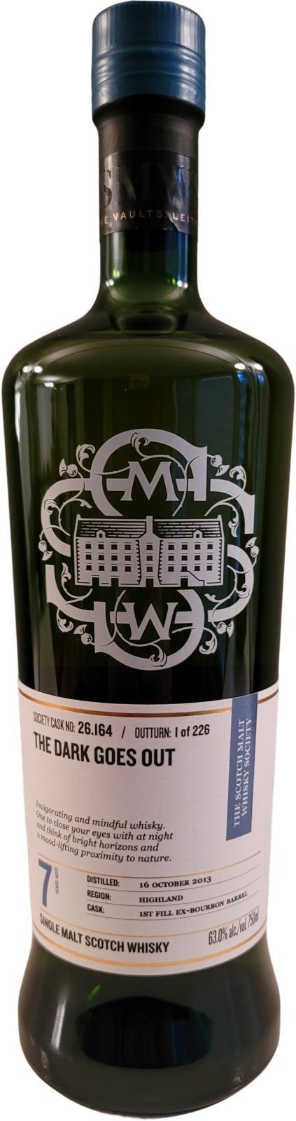 Clynelish 2013 SMWS 26.164 The dark goes out