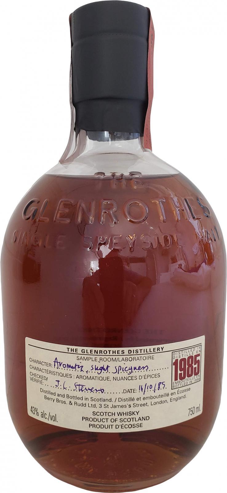Glenrothes 1985 Single Speyside Malt Scotch Whisky