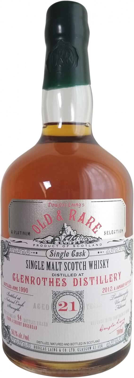 Glenrothes 1990 DL Old & Rare - The Platinum Selection