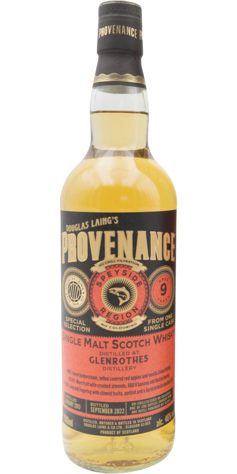 Glenrothes 2013 DL Provenance