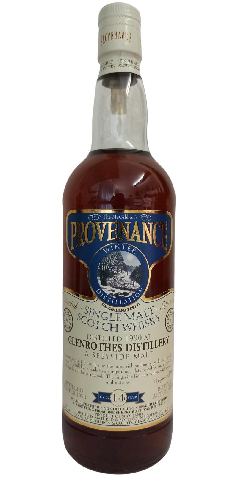 Glenrothes 1990 McG McGibbon's Provenance