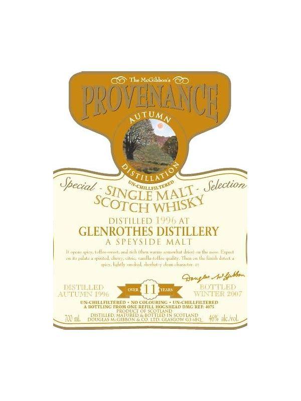 Glenrothes 1996 McG McGibbon's Provenance