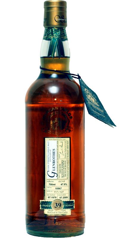 Glenrothes 1970 DT Rare Auld