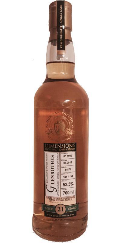 Glenrothes 1992 DT Dimensions