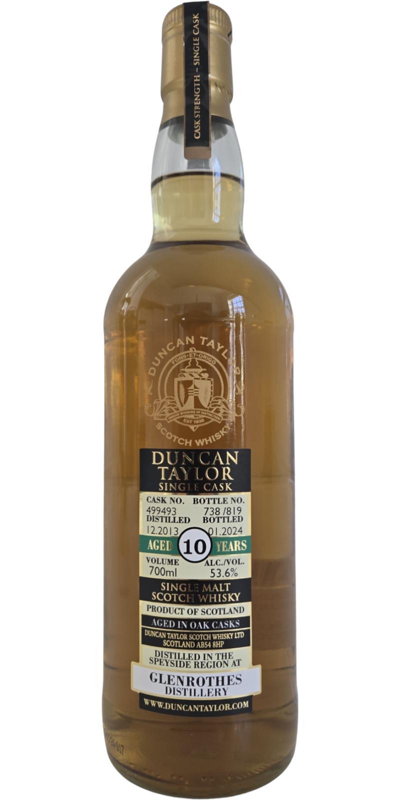 Glenrothes 2013 DT The Single Cask Collection