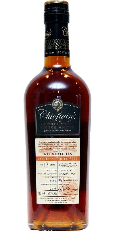 Glenrothes 1997 IM Chieftain's - Antony’s Choice
