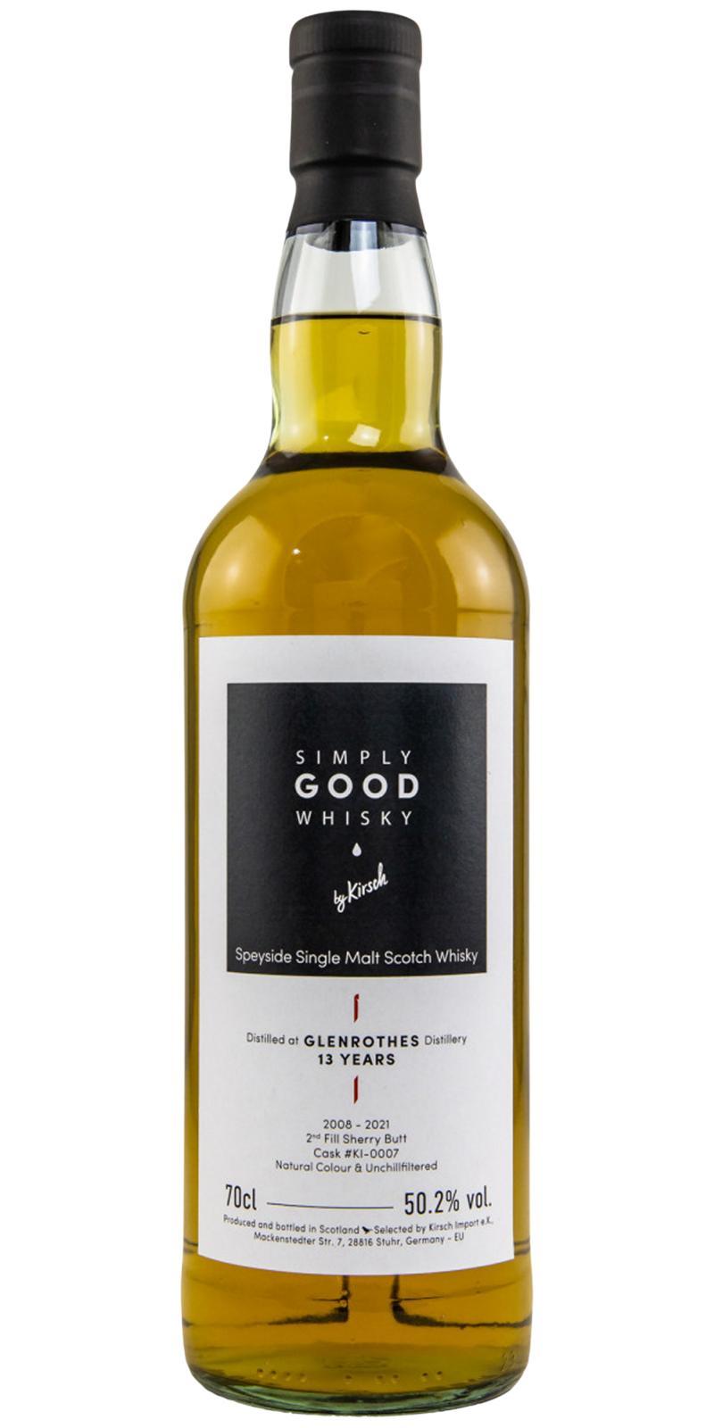 Glenrothes 2008 KI Simply Good Whisky