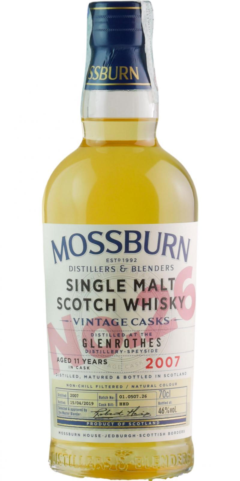 Glenrothes 2007 MDB Vintage Casks - No. 26