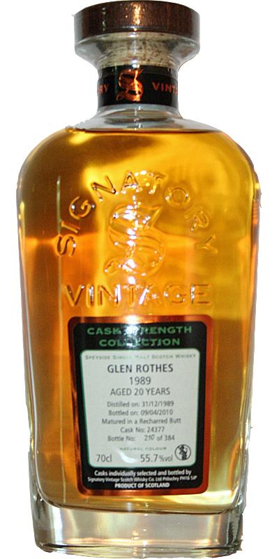 Glenrothes 1989 SV Cask Strength Collection